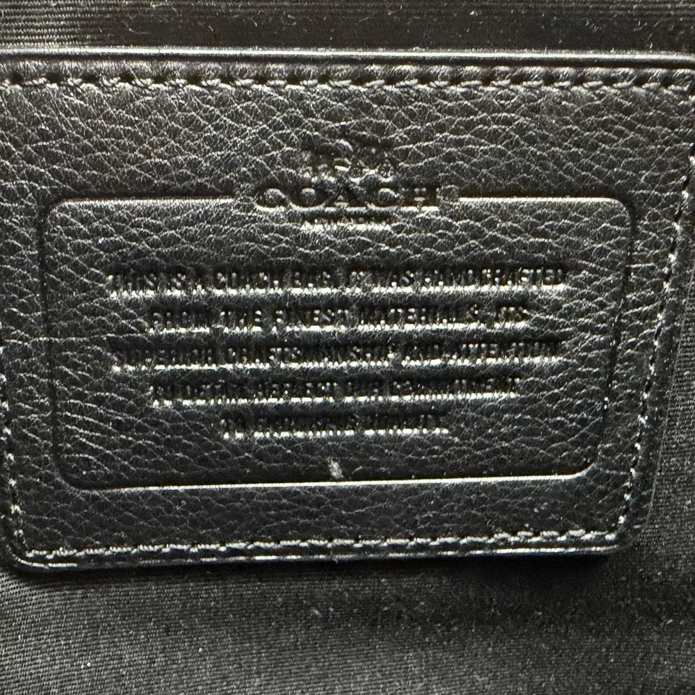 COACH Bag Briefcase Business Men's Leather Black F71561 HUDSON Rare Plaid NWOT